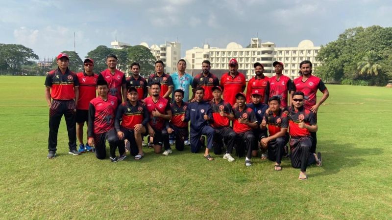 Members of Nagaland T20 Cricket team pose for picture after their win against Arunachal Pradesh at the Sri Ramachandra Medical College Ground, Chennai on January 13. (Photo: NCA)